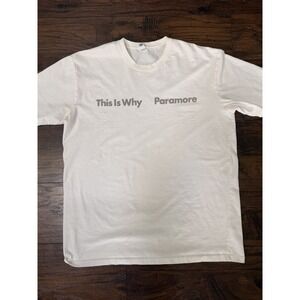 Paramore "This Is Why" Album T-Shirt Adult Large White Short Sleeve